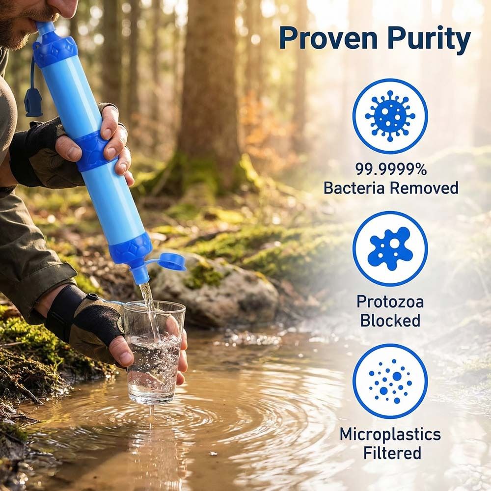 Миниатюрная фильтрующая трубоч – обзор и цена Water Purification Straw