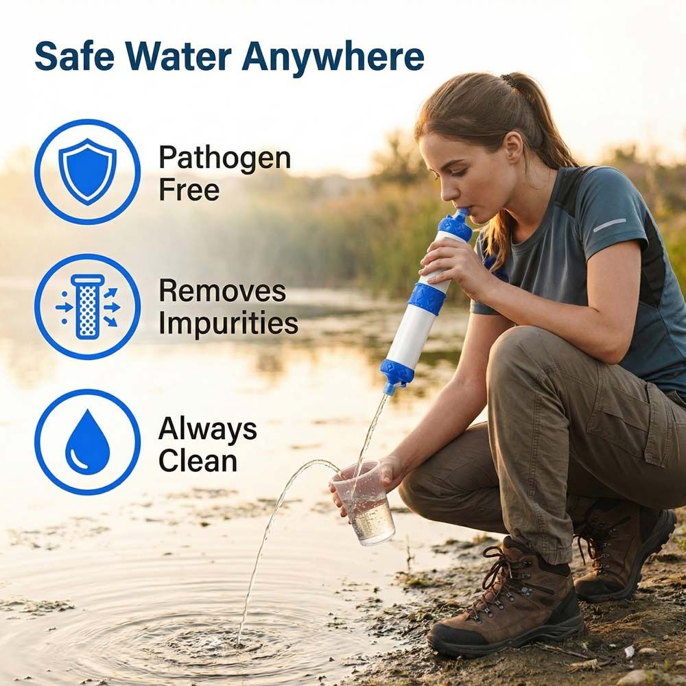Миниатюрная фильтрующая трубоч – обзор и цена Water Purification Straw